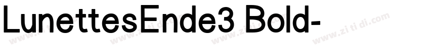 LunettesEnde3 Bold字体转换